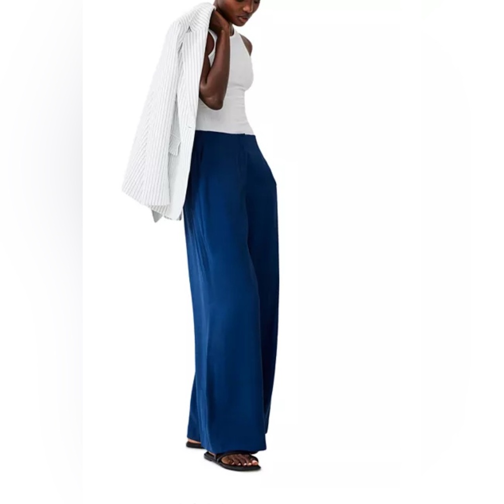 French Connection Blue Wide Leg Pants
